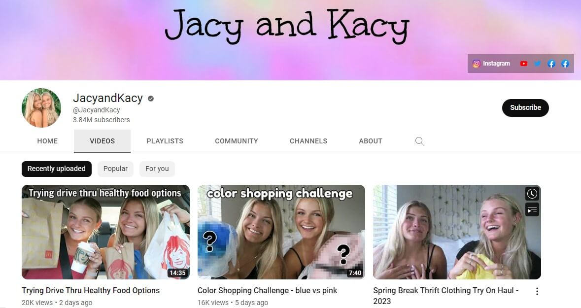 jacy and kacy youtube